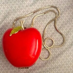 Rare Kate Spade Far From The Tree 3D Apple Resin Clutch & Crossbody Bag Purse 🍎
